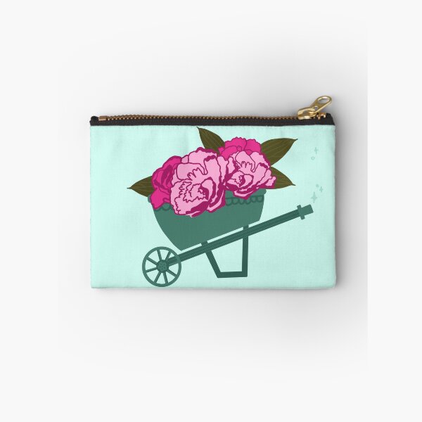 Item preview, Pink Peony Wheelbarrow Floral Garden Illustration – Cottagecore Botanical Design designed and sold by SweetButSnarky.