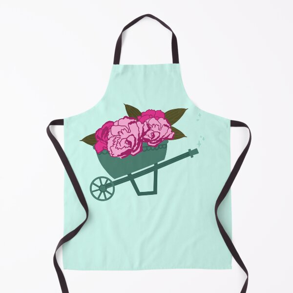 Item preview, Pink Peony Wheelbarrow Floral Garden Illustration – Cottagecore Botanical Design designed and sold by SweetButSnarky.