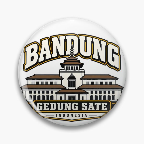 Item preview, Bandung Gedung Sate Indonesia Landmark Travel T-Shirt Design designed and sold by Ahsacom.