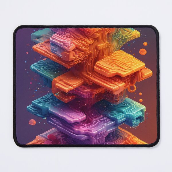 Item preview, Colorful crystal layers are stacked in a fantastical architecture. designed and sold by Mianku | Für das Leben.