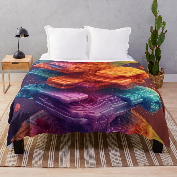 Item preview, Colorful crystal layers are stacked in a fantastical architecture. designed and sold by Mianku | Für das Leben.