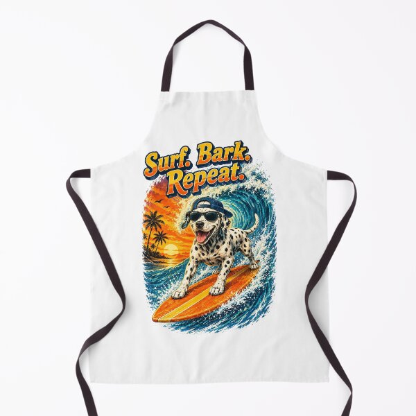 Item preview, Surfing Dogs – Surf Bark Repeat | Funny Beach Dog Collection designed and sold by TheCanineCanvas.