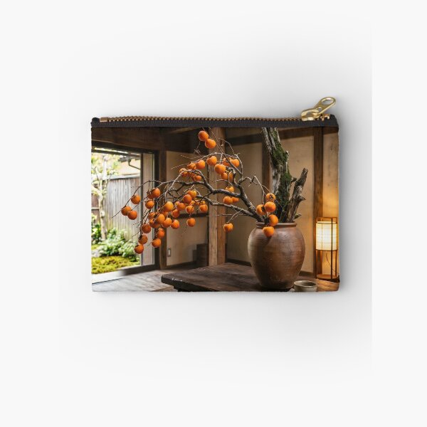 Item preview, Autumn Persimmon Ikebana Bunjinka Art designed and sold by conohitoAI-ArtGallery.