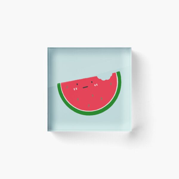 Item preview, Cute Bitten Watermelon Character Illustration designed and sold by bySunnieStudio.