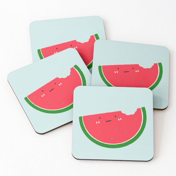 Item preview, Cute Bitten Watermelon Character Illustration designed and sold by bySunnieStudio.