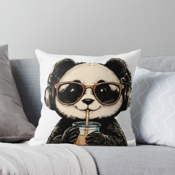 Item preview, Cool Panda with Sunglasses & Bubble Tea designed and sold by MyCalmDraw.