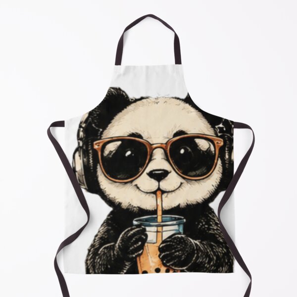 Item preview, Cool Panda with Sunglasses & Bubble Tea designed and sold by MyCalmDraw.