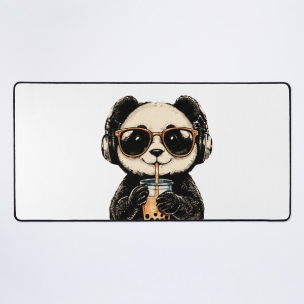 Item preview, Cool Panda with Sunglasses & Bubble Tea designed and sold by MyCalmDraw.