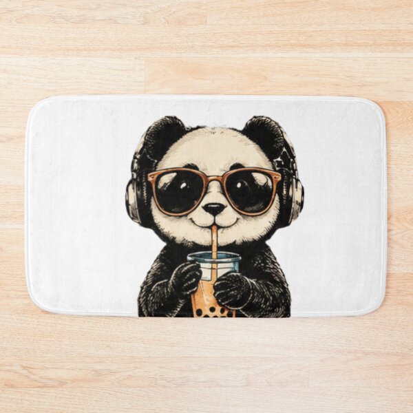 Item preview, Cool Panda with Sunglasses & Bubble Tea designed and sold by MyCalmDraw.