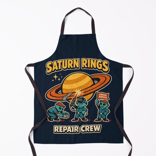 Item preview, Retro Alien Mechanics Repairing Saturn’s Rings designed and sold by radiogalaxy.