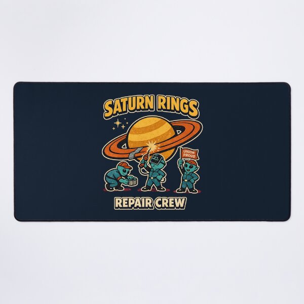 Item preview, Retro Alien Mechanics Repairing Saturn’s Rings designed and sold by radiogalaxy.