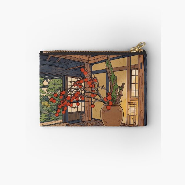 Item preview, Ukiyo-e Autumn Persimmon Ikebana Art designed and sold by conohitoAI-ArtGallery.