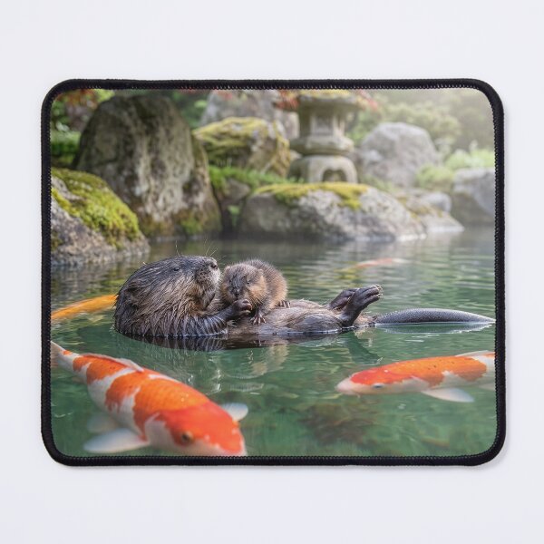 Item preview, Muskrat and Baby in Koi Pond designed and sold by Tridentulus.