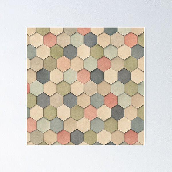 Item preview, Muted Vintage Ginger Color Modernist Tile Pattern designed and sold by scicilysimonee.