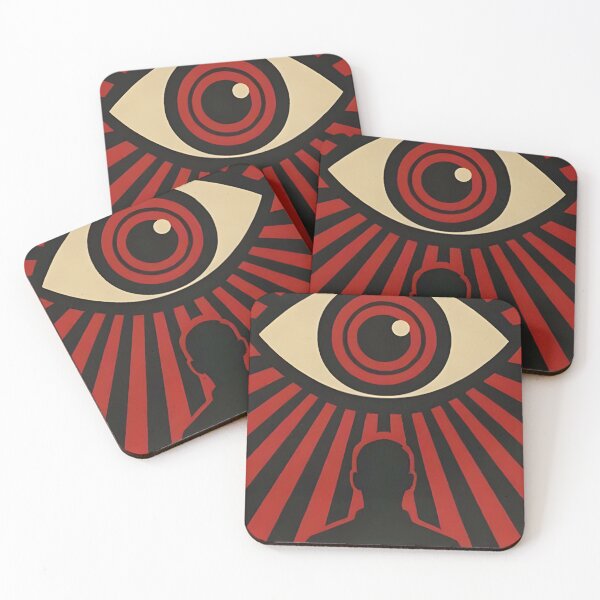 Item preview, Dystopian Surveillance Eye Retro Dark Future Design 1980 designed and sold by MetzMaybell.