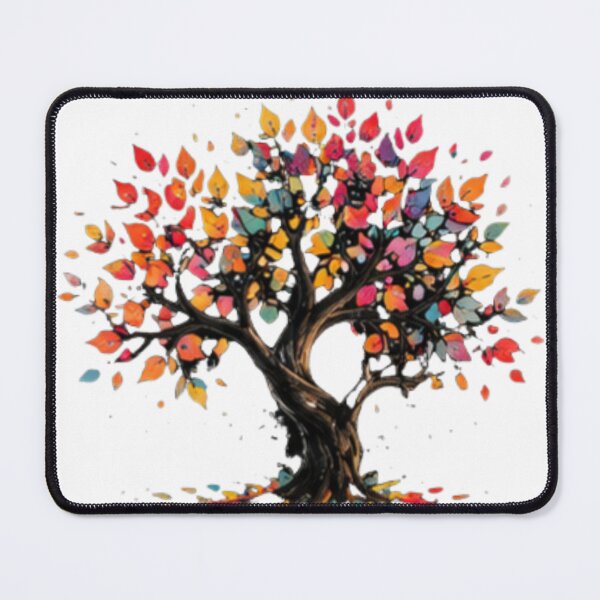 Item preview, Vibrant Autumn Tree with Colorful Leaves designed and sold by MyCalmDraw.