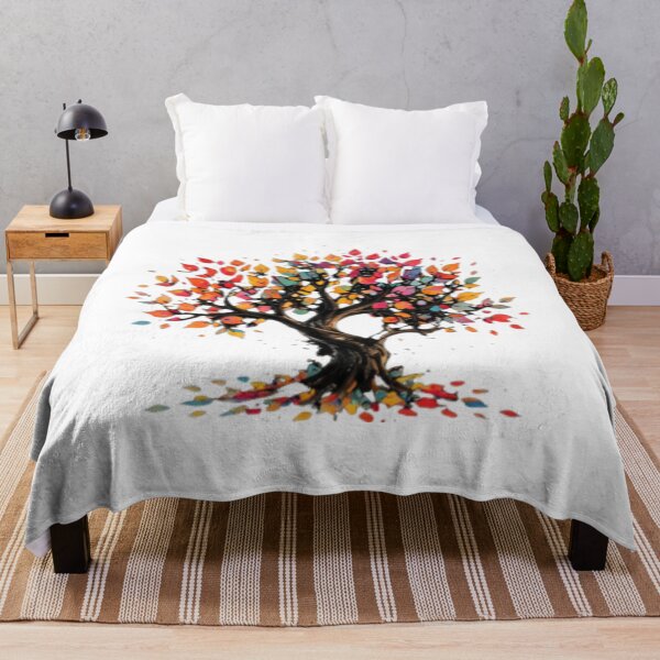 Item preview, Vibrant Autumn Tree with Colorful Leaves designed and sold by MyCalmDraw.