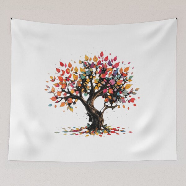 Item preview, Vibrant Autumn Tree with Colorful Leaves designed and sold by MyCalmDraw.