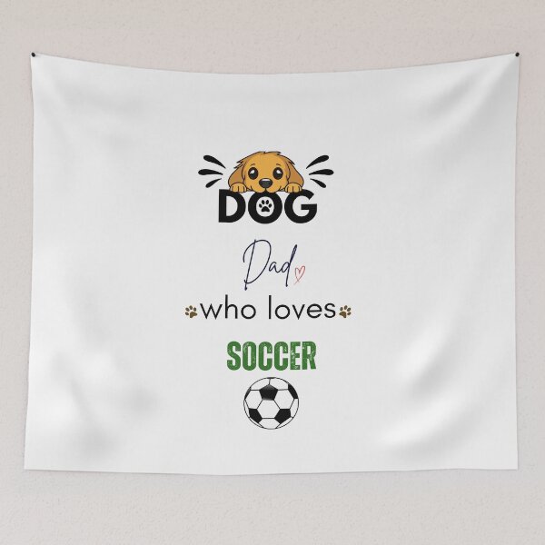 Item preview, Dog Dad Who Loves Soccer designed and sold by PawFitt.