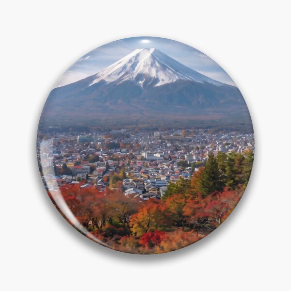 Item preview, Autumn Mount Fuji and Cityscape Photo Art designed and sold by conohitoAI-ArtGallery.