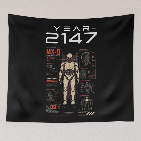 Item preview, Year 2147 Futuristic Cyberpunk Sci-Fi Streetwear  designed and sold by TEEJAMBOREE.