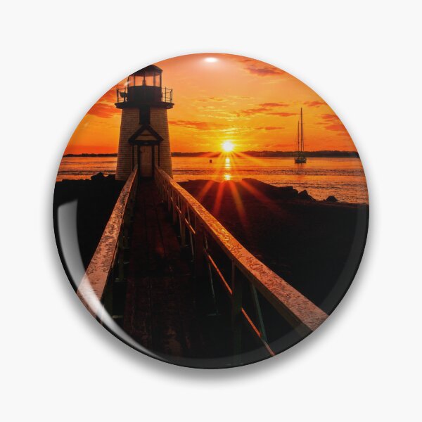 Item preview, Suns Rays illuminate Nantucket's  Brant Point Lighthouse designed and sold by WayneSheridan.