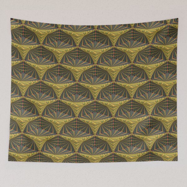Item preview, Madras Droste Tunnel Fract-art-an Ziggurat designed and sold by Cathedral of Curiosity.