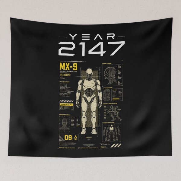Item preview, Year 2147 Futuristic Cyberpunk Sci-Fi Streetwear  designed and sold by TEEJAMBOREE.