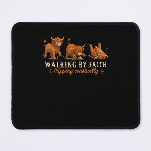 Item preview, Walking by Faith Funny Highland Cow designed and sold by nryum.