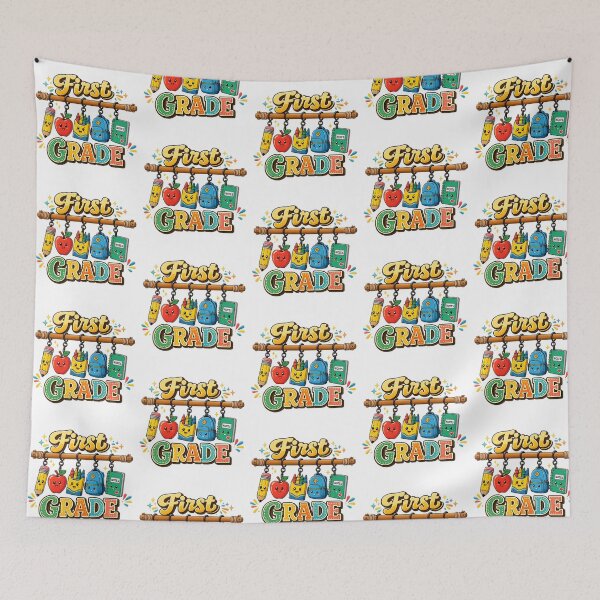 Item preview, First Day Of First Grade Colorful School Design designed and sold by QuiteOrbit.
