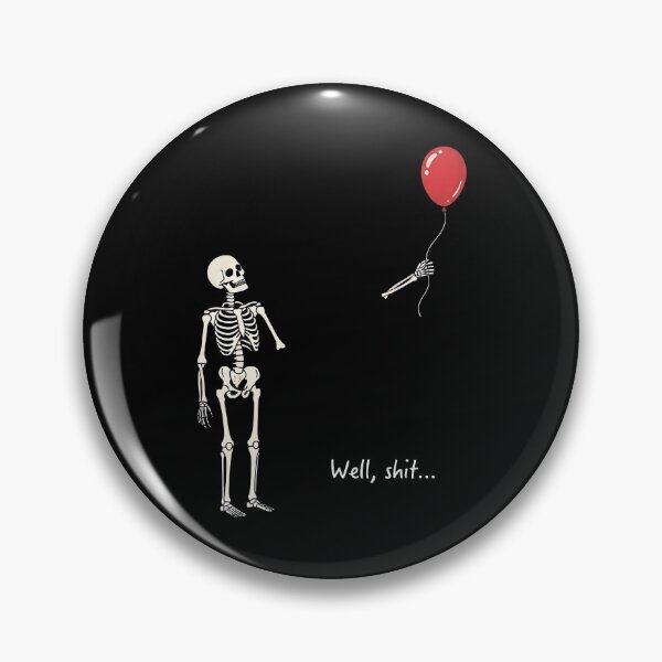 Item preview, Well Shit Halloween Skeleton Balloon Cartoon designed and sold by nryum.