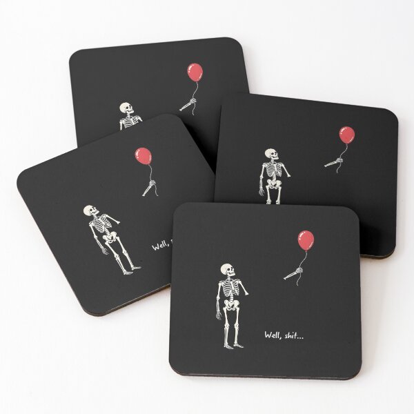 Item preview, Well Shit Halloween Skeleton Balloon Cartoon designed and sold by nryum.