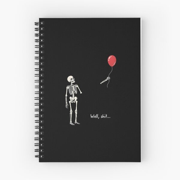 Item preview, Well Shit Halloween Skeleton Balloon Cartoon designed and sold by nryum.