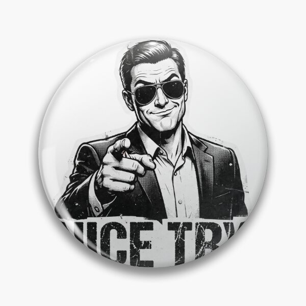 Item preview, Nice Try Pointing Man Meme T-Shirt designed and sold by redblink store.