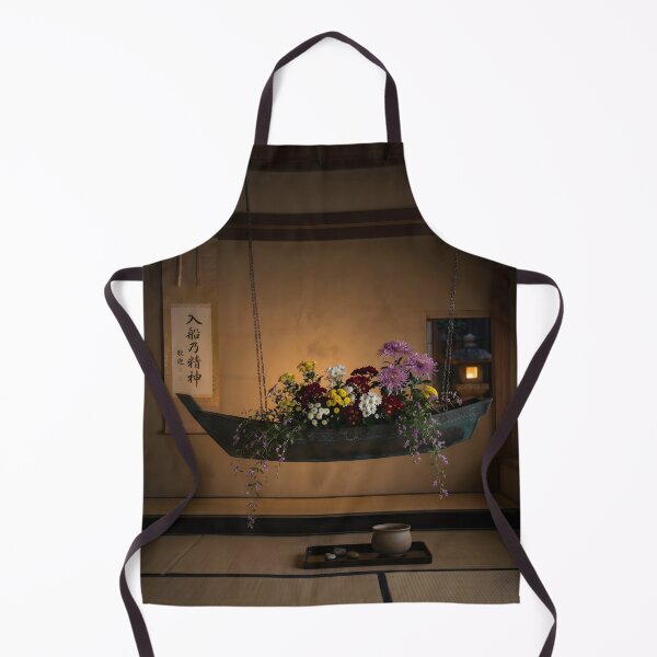 Item preview, Suspended Boat Ikebana Autumn Photography designed and sold by conohitoAI-ArtGallery.