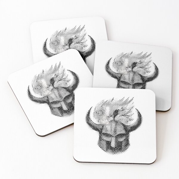 Item preview, Viking helmet with halftone horns designed and sold by AKRAMlogo.