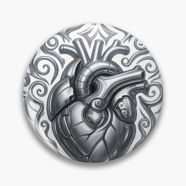 Item preview, Mechanical steel heart with metallic filigree designed and sold by AKRAMlogo.