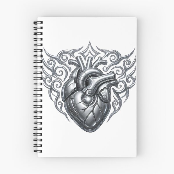 Item preview, Mechanical steel heart with metallic filigree designed and sold by AKRAMlogo.