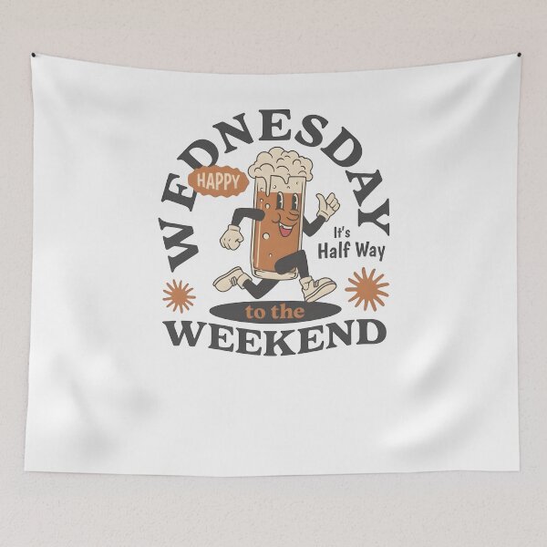 Item preview, Happy Wednesday It's Half Way to the Weekend Shirt, Funny Beer Lover Graphic Tee, Retro Drinking Humor Gift, Pub Shirt, Comfort Colors designed and sold by Blebaylem.