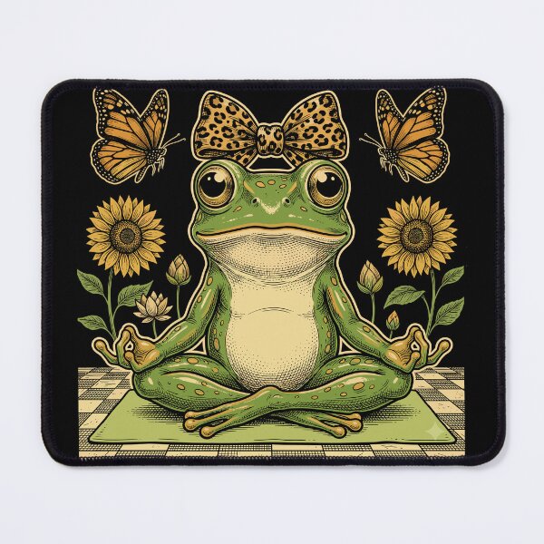 Item preview, Frog Yoga Meditation Mindfulness Nature Lover designed and sold by Doodleoub.