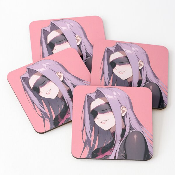 Item preview, Rider | Medusa | Cyberpunk Purple Haired Anime Girl with Futuristic Visor – Gothic Sci Fi Warrior designed and sold by Dyan4.