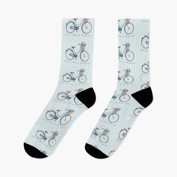 Item preview, Vintage Blue Bicycle with Nantucket Flowers designed and sold by Coastal Joy.