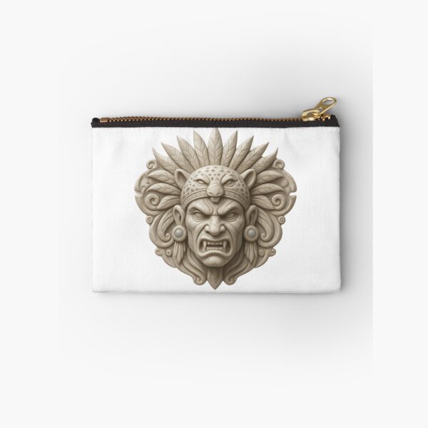 Item preview, Sculpted relief of an Aztec warrior in stone designed and sold by AKRAMlogo.