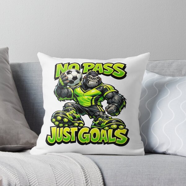 Item preview, No Pass Just Goals Soccer Gorilla  | Funny Football Goalkeeper Sports designed and sold by PIXENTRA.