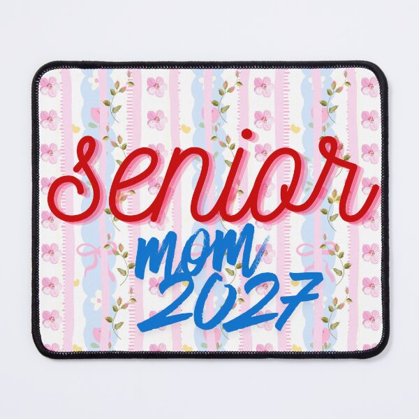 Item preview, Senior Mom 2027 Floral Stripe Graduation Graphic Asset designed and sold by VibranPalette.