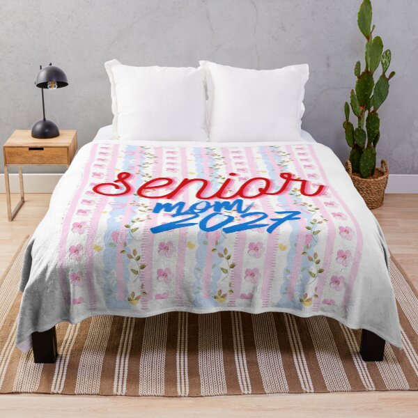 Item preview, Senior Mom 2027 Floral Stripe Graduation Graphic Asset designed and sold by VibranPalette.