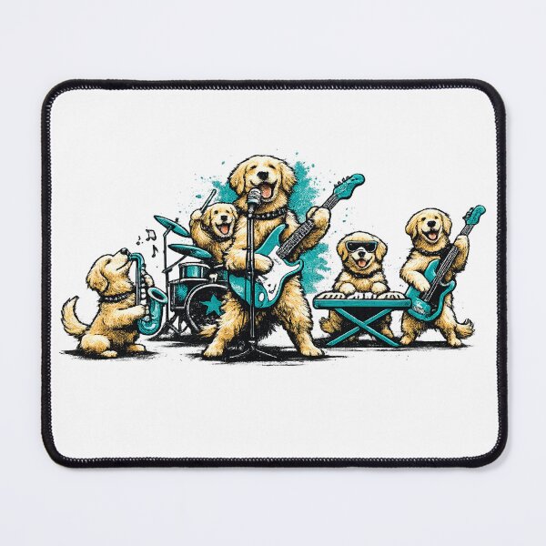 Item preview, Dog Rock Band – Funny Musical Dogs Playing Instruments designed and sold by TheCanineCanvas.