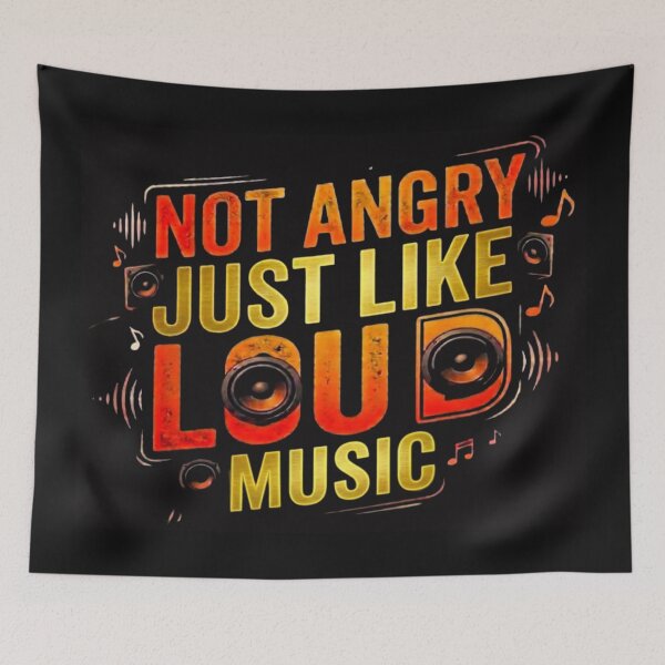 Item preview, #15 Not Angry Just Like Loud Music designed and sold by Backlash Expressions.