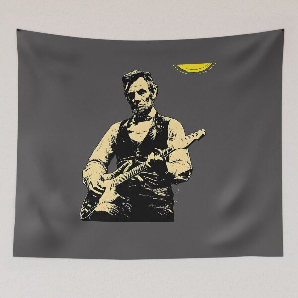 Item preview, Abraham Lincoln Playing Guitar Shirt, Funny Historical Political Graphic Tee, Vintage American History Music Gift, Retro President Humor designed and sold by howsamluca.