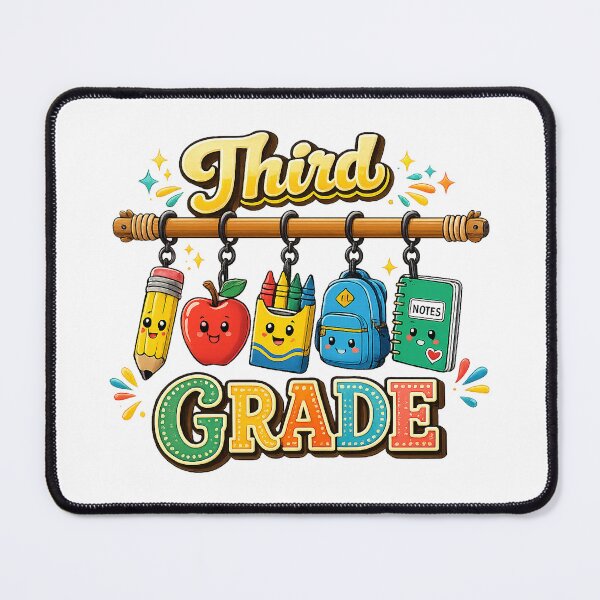 Item preview, Cute Third Grade Student School Supplies Graphic designed and sold by QuiteOrbit.